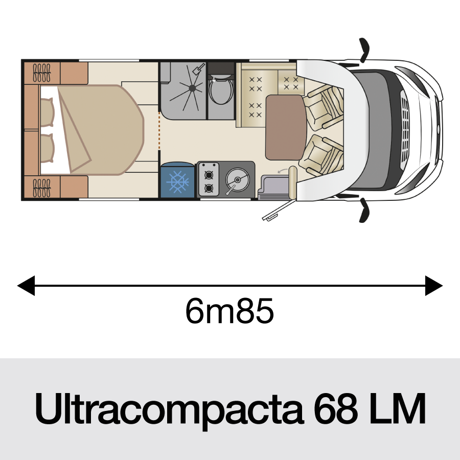 Migrateur 60 LG - Fleurette - camping-car 4 places ultra compact